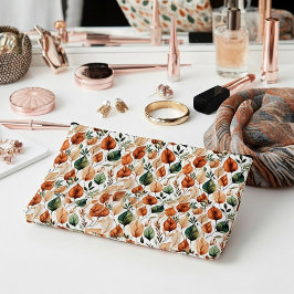 Bolsito Accesorio Grande Patrón de hojas de terra de otoño y salvia