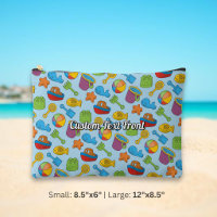 Patrón de iconos de juguetes de playa