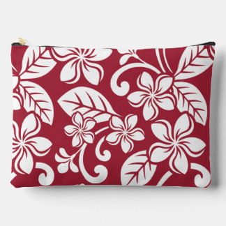 BOLSITO ACCESORIO GRANDE PATRÓN DE LA ISLA PLUMERIA EN ROJO CARDINAL