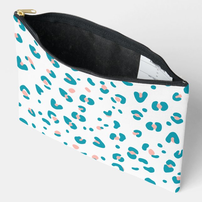 Bolsito Accesorio Grande Patrón de leopardo colorido (Abierto)