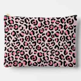 Bolsito Accesorio Grande patrón de leopardo negro rosa de moda