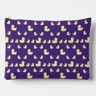 Bolsito Accesorio Grande Patrón de patitos de goma lindos púrpura grande