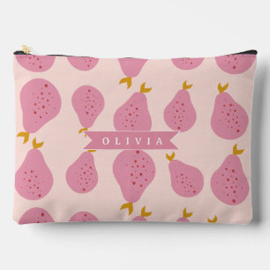Bolsito Accesorio Grande Patrón de pera rosa personalizado Fruta femenina l