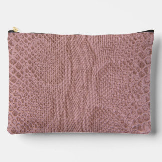 Bolsito Accesorio Grande Patrón de piel de serpiente falsa rosa