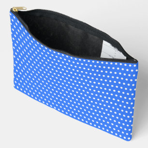 Bolsito Accesorio Grande Patrón De Puntos Azules Y Blancos Agradables