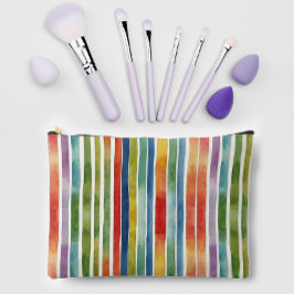 Bolsito Accesorio Grande Patrón de rayas de colores de arcoíris con estilo 