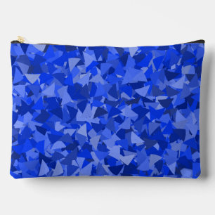 Bolsito Accesorio Grande Patrón de Triángulo Azul Grande