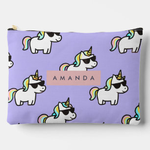 Bolsito Accesorio Grande Patrón de unicornio arcoiris de Guay personalizado