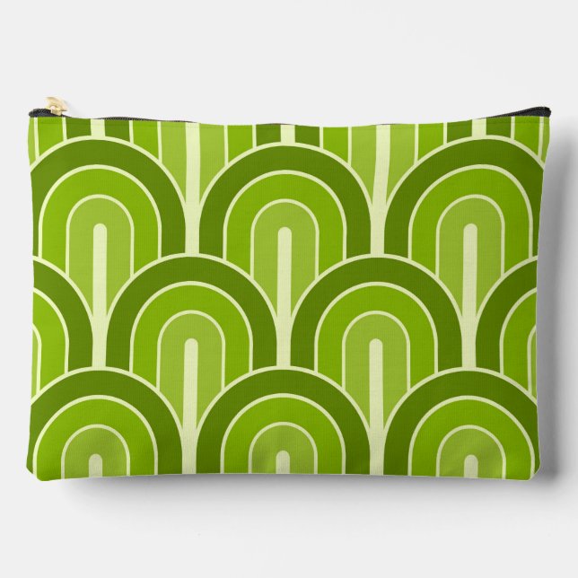 Bolsito Accesorio Grande Patrón de ventilador geométrico retro (Anverso)