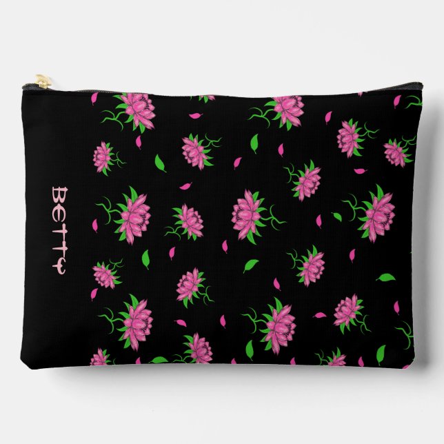 Bolsito Accesorio Grande Patrón floral (Anverso)