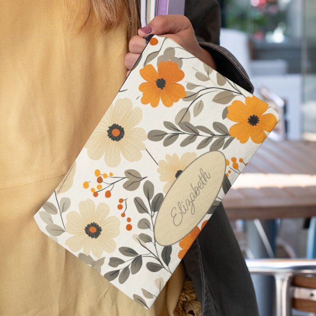 Bolsito Accesorio Grande Patrón floral de Boho personalizado (Subido por el creador)