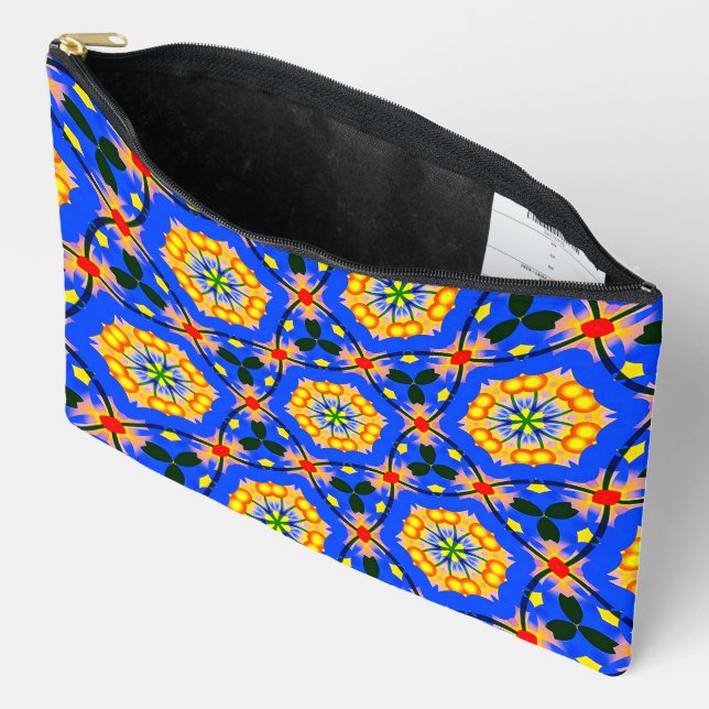 Bolsito Accesorio Grande Patrón floral estético (Abierto)