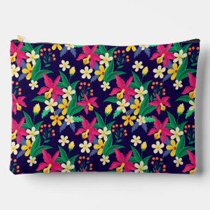 Bolsito Accesorio Grande Patrón floral exótico colorido-23021