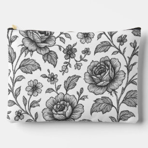 Bolsito Accesorio Grande Patrón floral Rosa de época