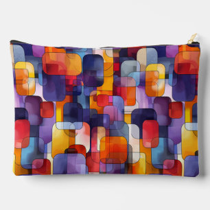 Bolsito Accesorio Grande Patrón geométrico amarillo púrpura moderno