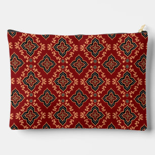 Bolsito Accesorio Grande Patrón geométrico rojo / impresión india