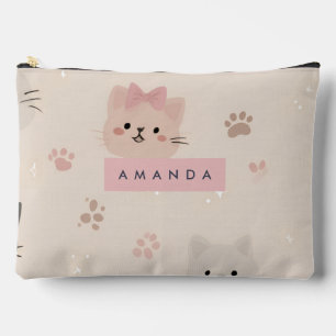 Bolsito Accesorio Grande Patrón personalizado de la cara del gato Pastel Ka