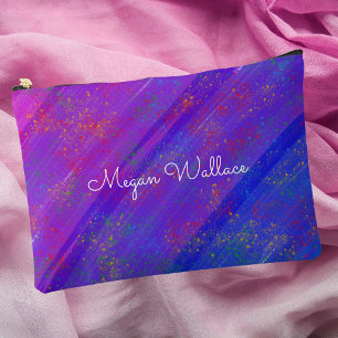 Bolsito Accesorio Grande Patrón púrpura abstracto moderno