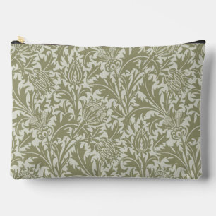 Bolsito Accesorio Grande Patrón verde William Morris Thistle Sage