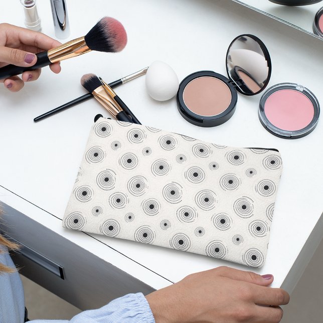 Bolsito Accesorio Grande Patrones de Círculo Elegante (Elegant Circle Patterns Accessory Pouch)