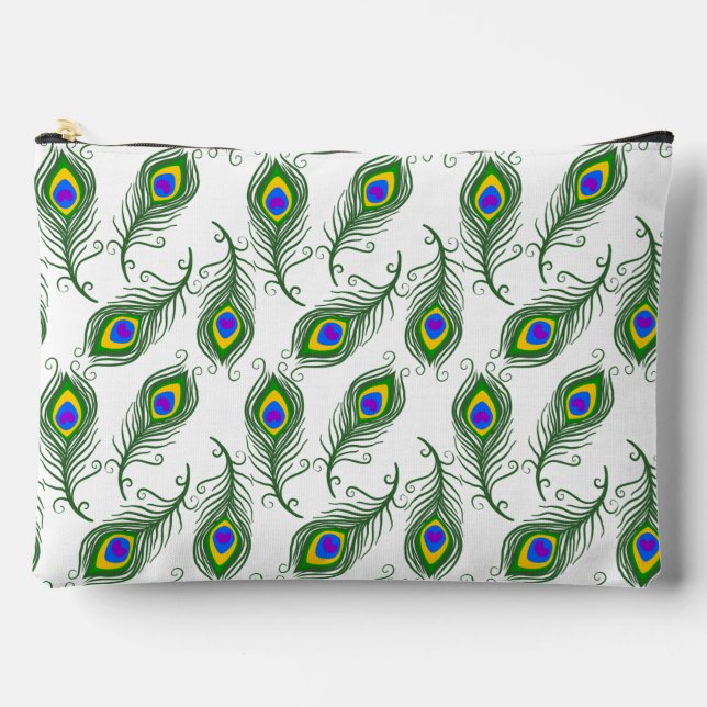 Bolsito Accesorio Grande Peacock Feathers (Anverso)