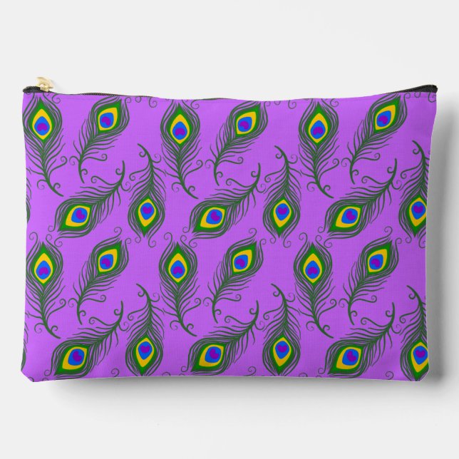 Bolsito Accesorio Grande Peacock Feathers (Anverso)