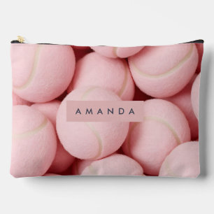 Bolsito Accesorio Grande Pelota de Tenis Rosa Chic Personalizada Pastel