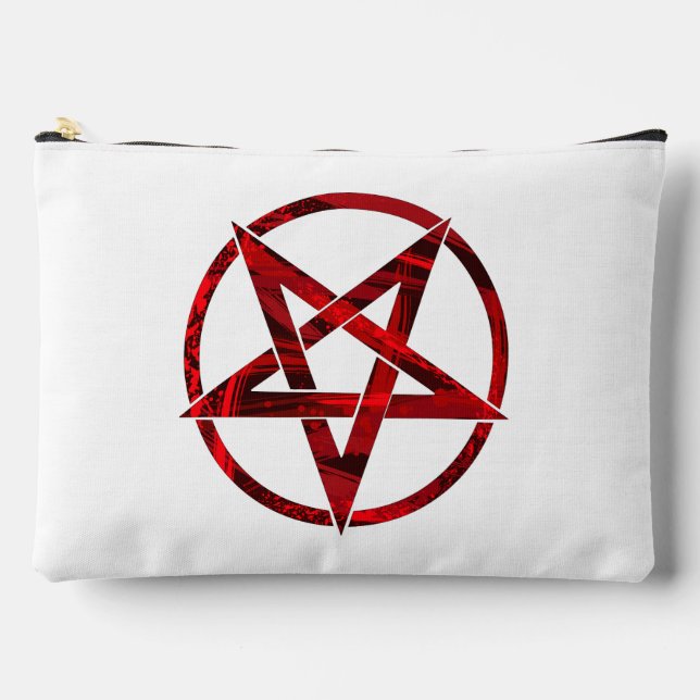 Bolsito Accesorio Grande Pentagram del diablo Rojo (Anverso)
