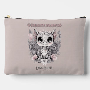 Bolsito Accesorio Grande Pequeño dragón rosa y caprichoso