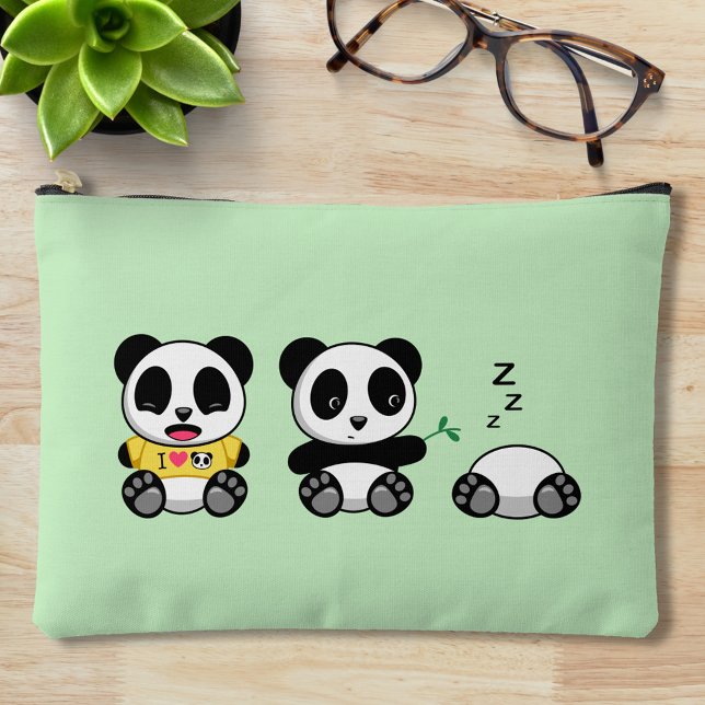 Bolsito Accesorio Grande Pequeños Pandas cortos en verde (Subido por el creador)