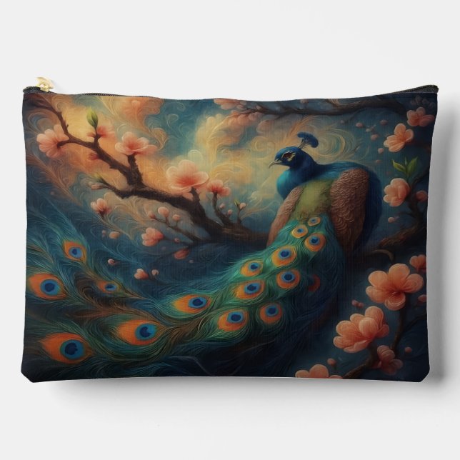 Bolsito Accesorio Grande Perched Peacock  (Anverso)