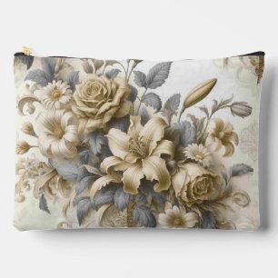 Bolsito Accesorio Grande Perfección floral amarilla antigüa