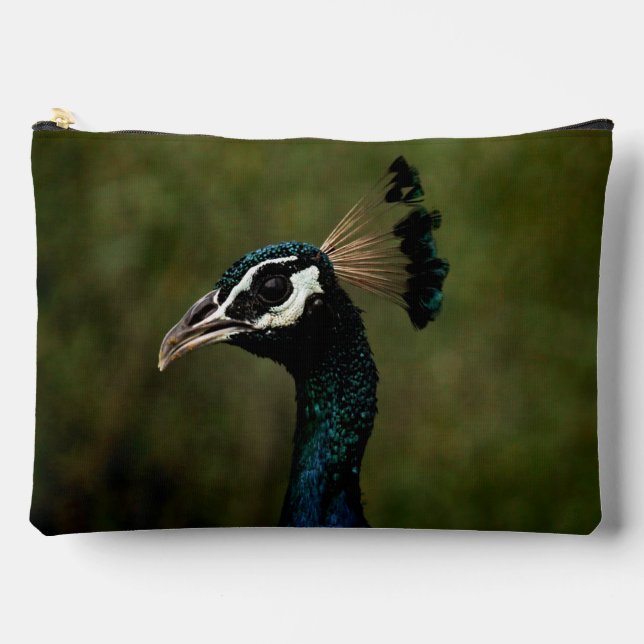 Bolsito Accesorio Grande Perfil de pavo real  (Anverso)