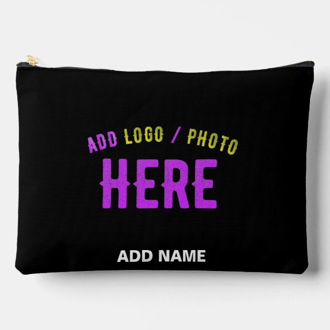 BOLSITO ACCESORIO GRANDE PERSONALIZABLE MODERNO ESTILO NEGRO VERIFICADO MAR (Anverso)