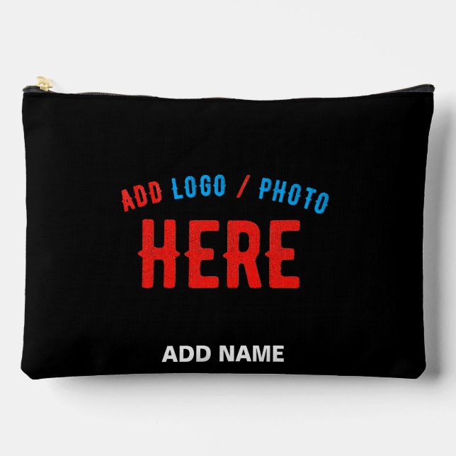 BOLSITO ACCESORIO GRANDE PERSONALIZABLE MODERNO ESTILO NEGRO VERIFICADO MAR (Anverso)