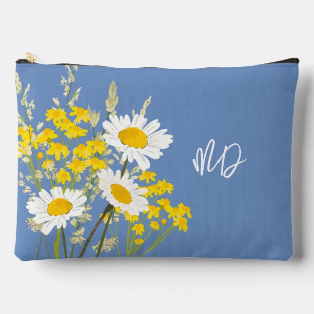 Bolsito Accesorio Grande Personalizado de flores silvestres moderno Monogra (Anverso)