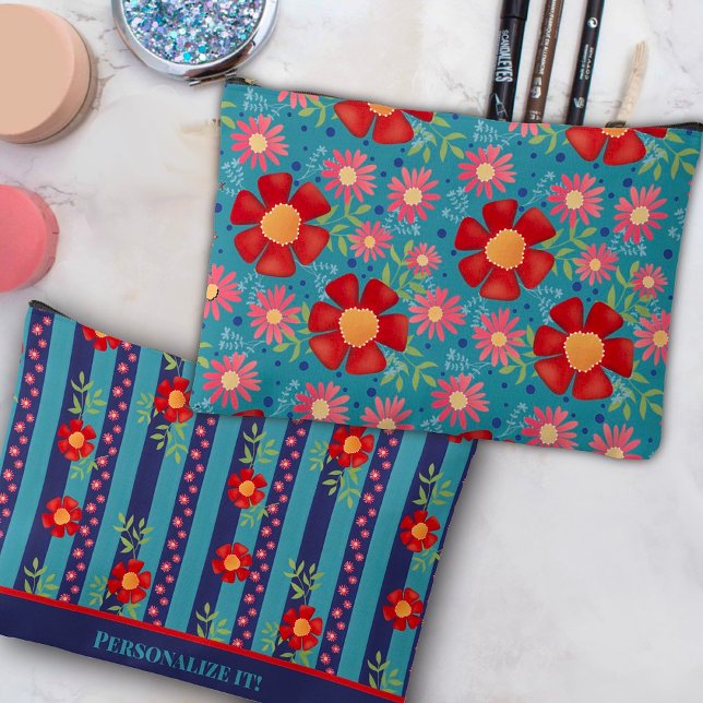 Bolsito Accesorio Grande Personalizado de patrón floral elegante divertido  (Subido por el creador)