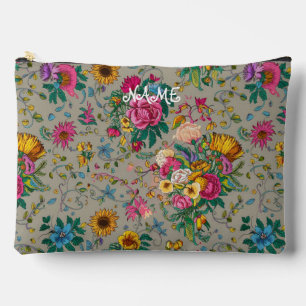 Bolsito Accesorio Grande Personalizado de patrón intrincado floral Imprimir