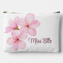 Bolsito Accesorio Grande Personalizado Floral Girly Pink
