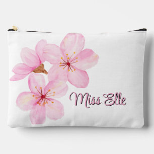 Bolsito Accesorio Grande Personalizado Floral Girly Pink