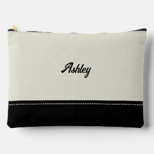 Bolsito Accesorio Grande Personalizado negro beige elegante personalizado c