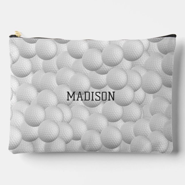 Bolsito Accesorio Grande Personalizado Text Golf Balls (Anverso)
