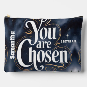 Bolsito Accesorio Grande Personalizado Usted Es Elegida Mujer Cristiana