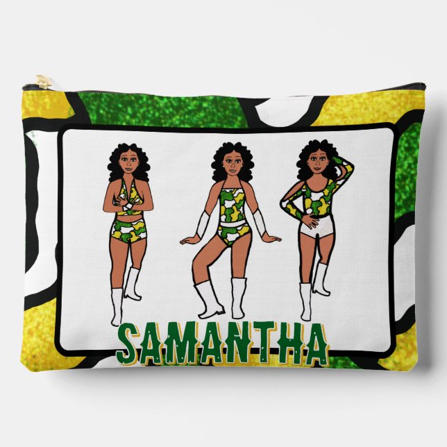 Bolsito Accesorio Grande Personalized Dancer Green Yellow Camo #2 (Anverso)