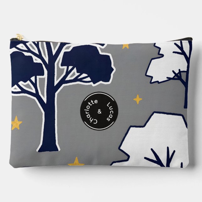 Bolsito Accesorio Grande Personalized Modern Woodland Tree and Star  (Anverso)