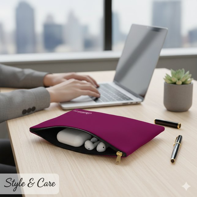 Bolsito Accesorio Grande Personalized Name Small Wine Lover Accessory Pouch (Personalized Name Small Wine Lover Accessory Pouch Gift)