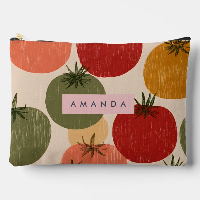 Bolsito Accesorio Grande Personalized Retro Tomato Garden Style (Anverso)