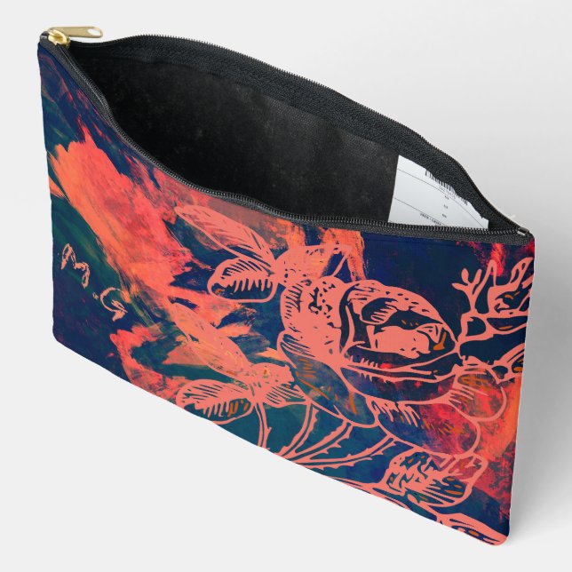 Bolsito Accesorio Grande Personalized Rusty Rose Monogram (Abierto)