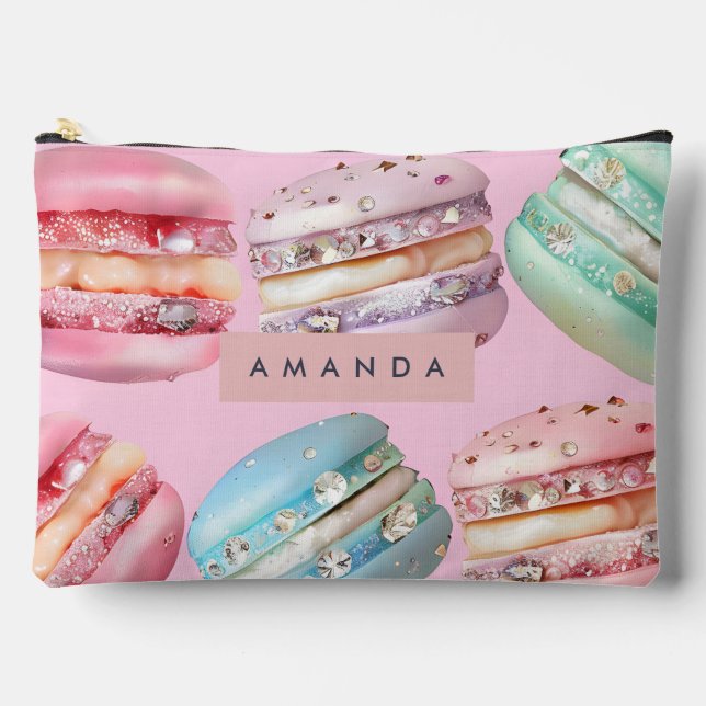 Bolsito Accesorio Grande Personalized Sparkling Pastel Macaron Bliss (Anverso)
