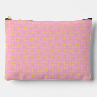 Bolsito Accesorio Grande Petal Pop – Patrón geométrico continuo rosa y dora